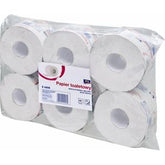 ARO 2-lagiges, gebleichtes Recycling-Toilettenpapier, 6 Rollen - Biolaboratorium